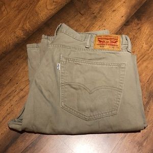 38x34 Levi’s 505 Regular Fit Khaki Jeans